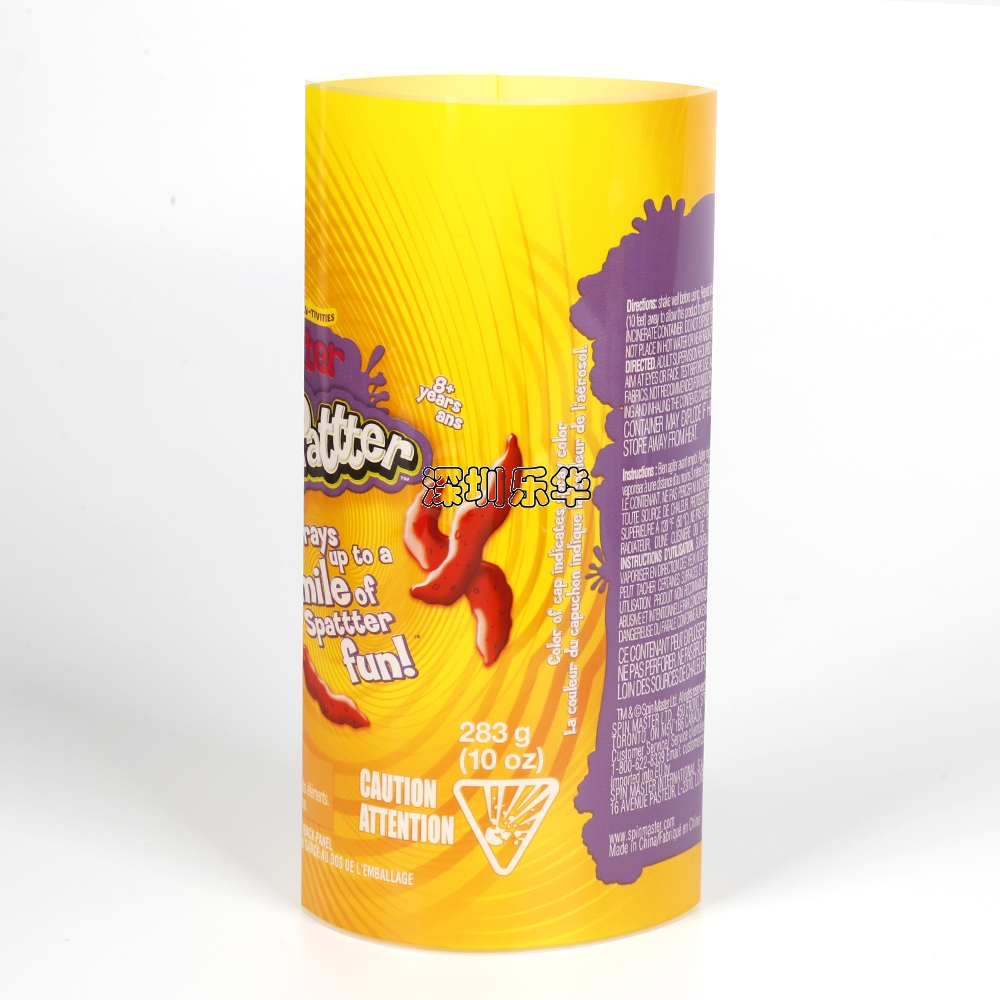 樂華包裝噴霧劑瓶PVC印刷標(biāo)簽加工定制